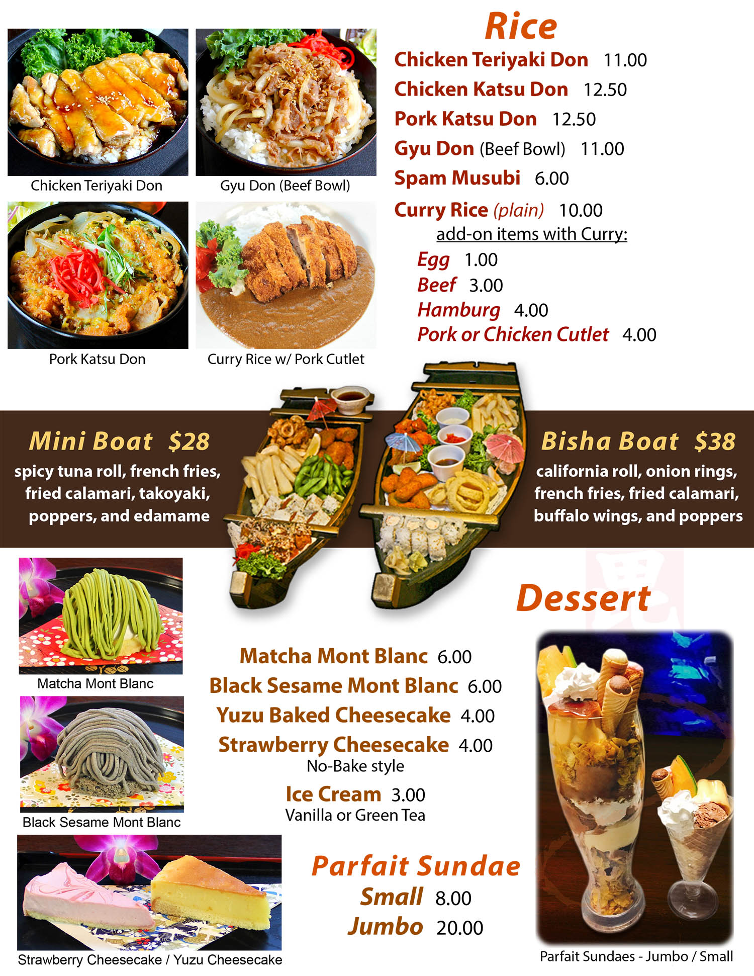 Karaoke Food Menu 毘 Karaoke Bar & Lounge 2F